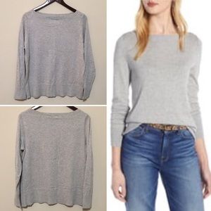 NWOT Halogen Bateau Neck Sweater - Grey, Large